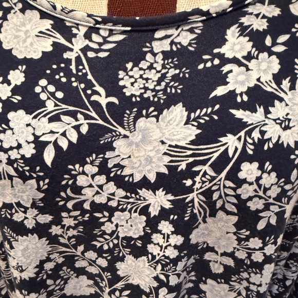 Lands' End Women's Plus Size 100% Cotton Long Sleeve Midcalf Nightgown 1XL/16-18 - Picture 10 of 11